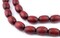 The Bead Chest Cherry Red Oval Natural Wood Beads (15x10mm): Organic Eco-Friendly Wooden Bead Strand for DIY Jewelry, Crafts, Necklace and Bracelet Making